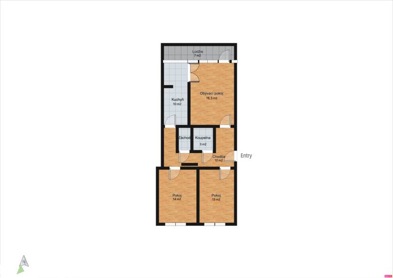 Prodané - družstevní byt 3+1, 79 m2, Praha - Stodůlky